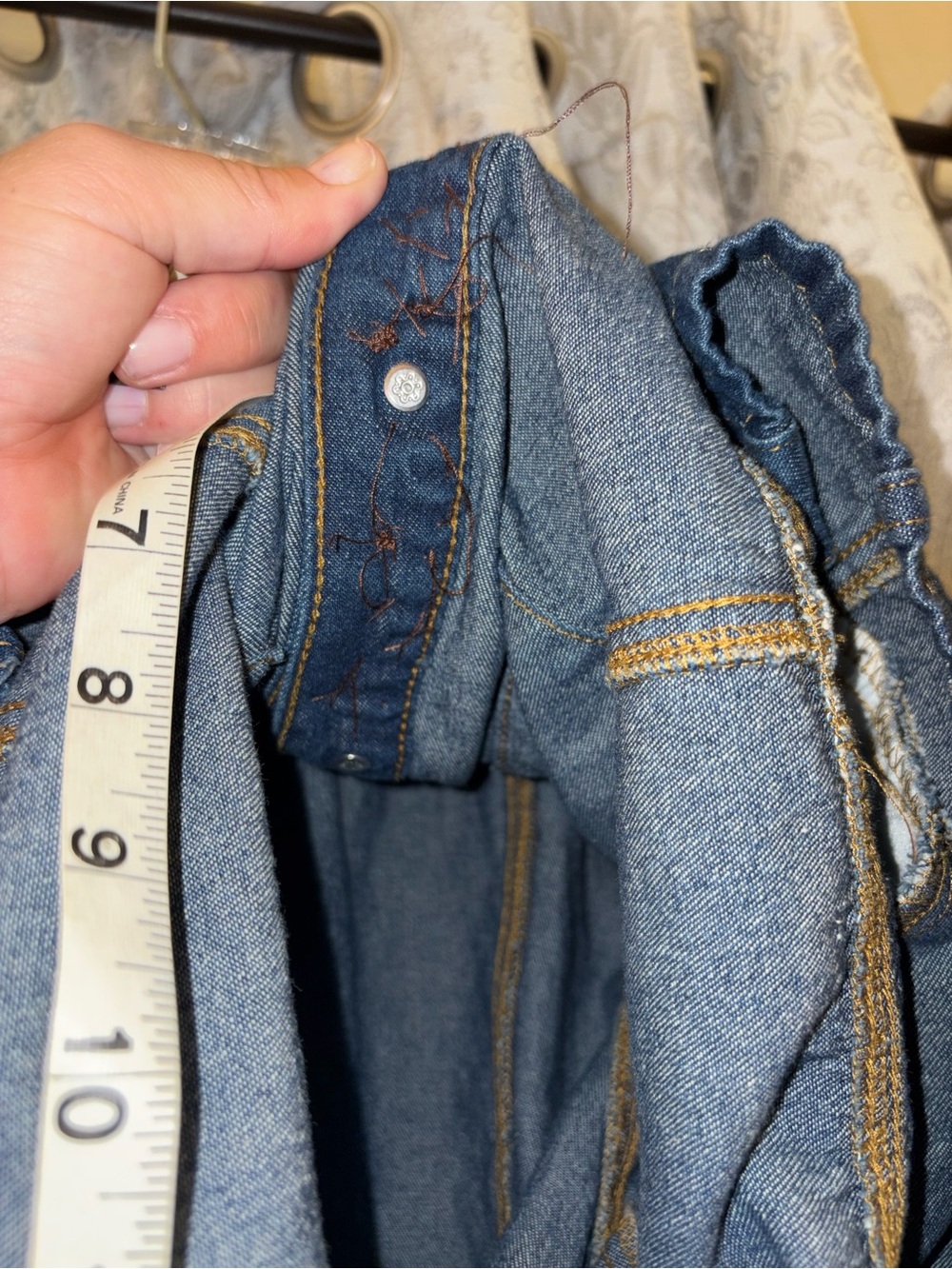 Frye womens XL Button-Front Denim jean dress long sleeve worn once CUTE! Cowgirl - Picture 4 of 11